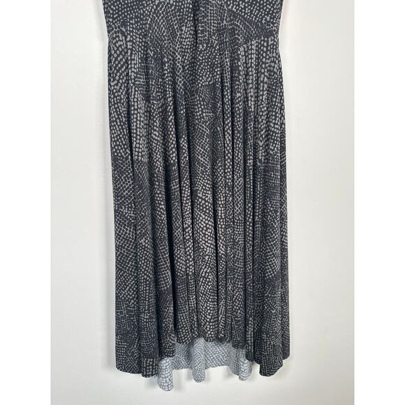 Norma Kamali Halter Dress Womens Size M Graphic Print Gray Stretch - Picture 4 of 10
